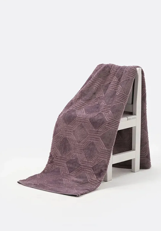 Özdilek Trendy Art Deco Kül Moru Battaniye Çift Kişilik