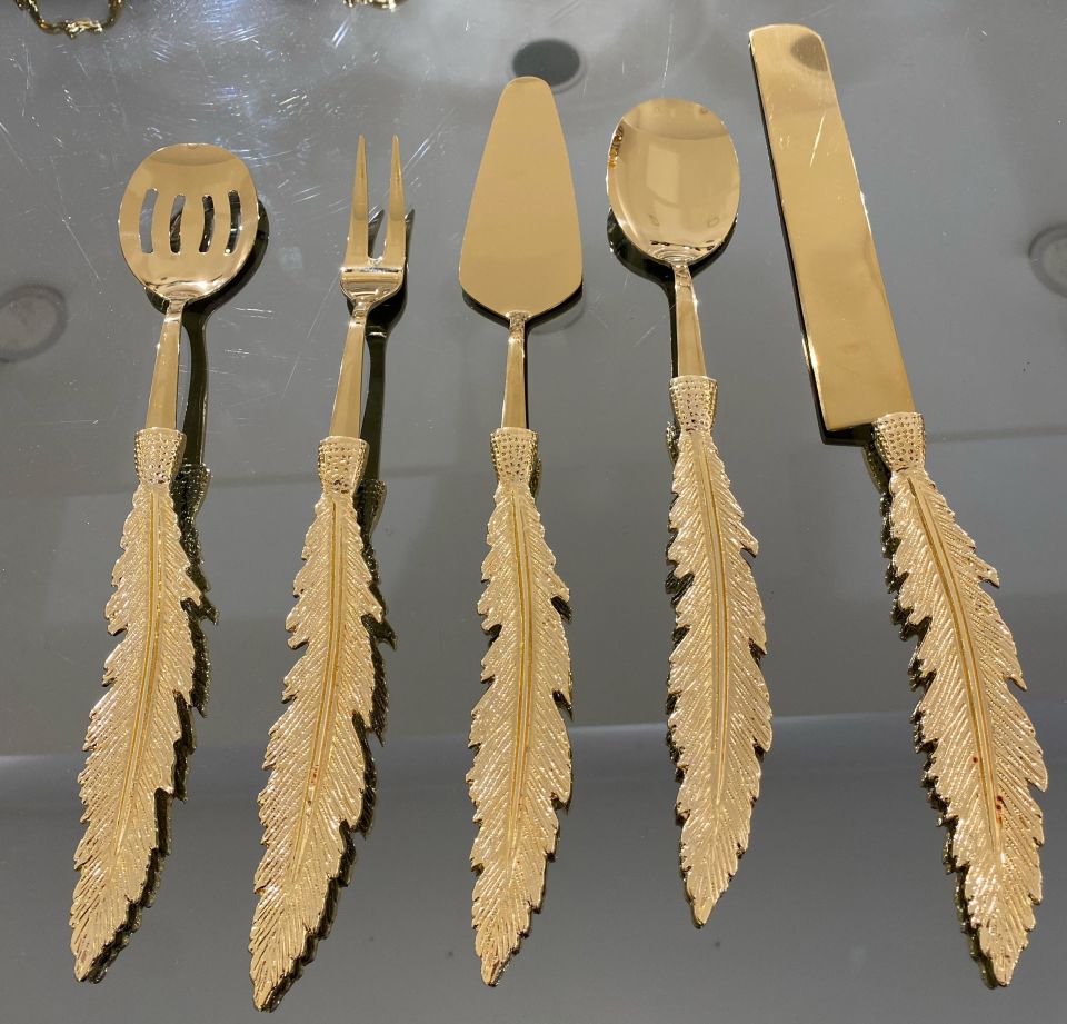 TÜY 5 PARÇA SERVİS SETİ TİTANYUM