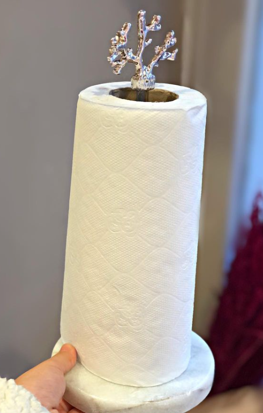 Mermer Rulo Havluluk Gümüş
