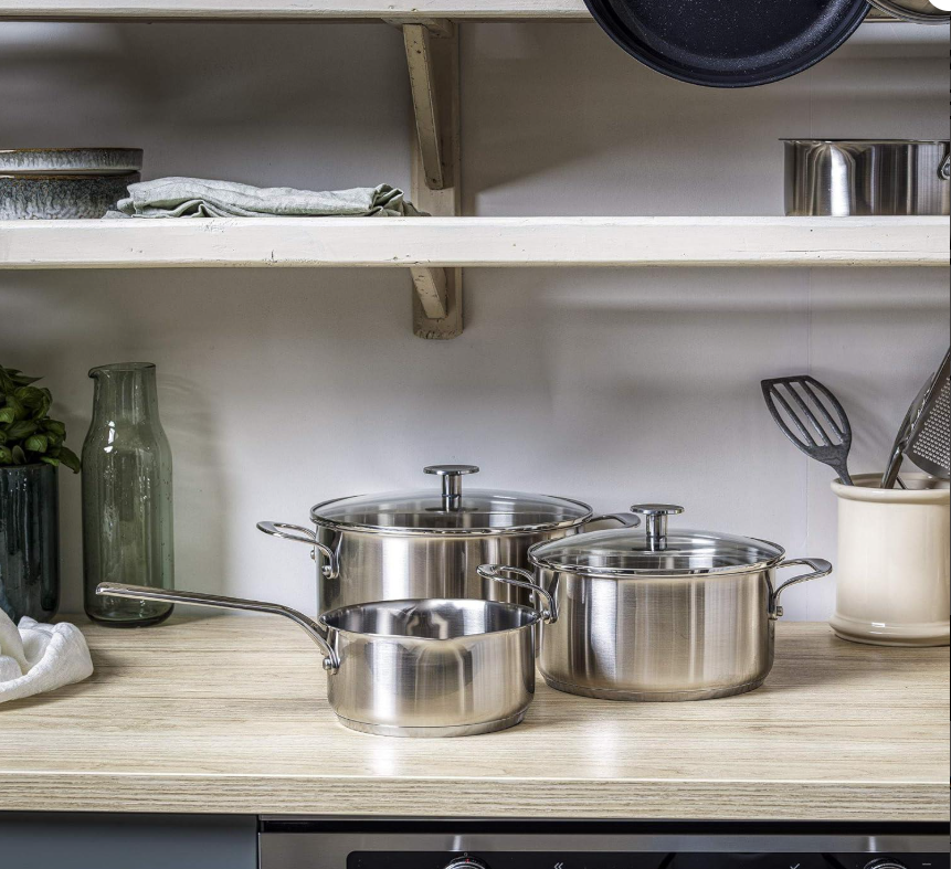 KitchenAid Çelik 20 + 24 cm Tencere & 16 cm Sosluk