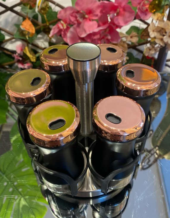 MUTFAK BAHARAT-KAVANOZ SETİ BLACK COPPER