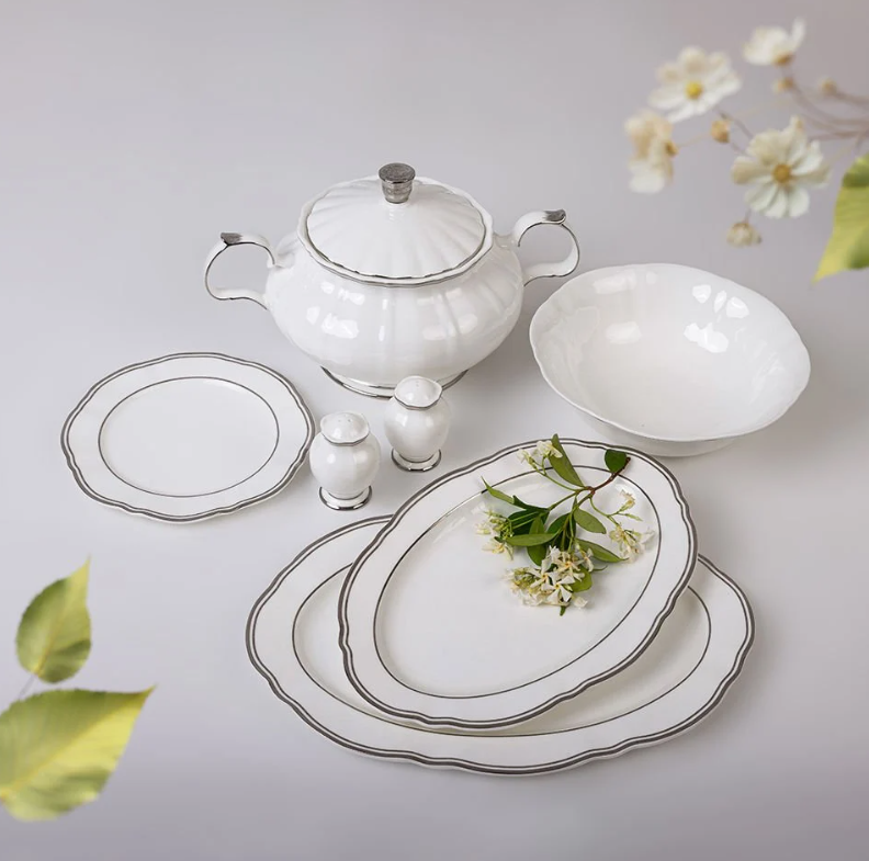 Wanelli Eva Platin 12 Kişilik 70 Parça Yemek Takımı