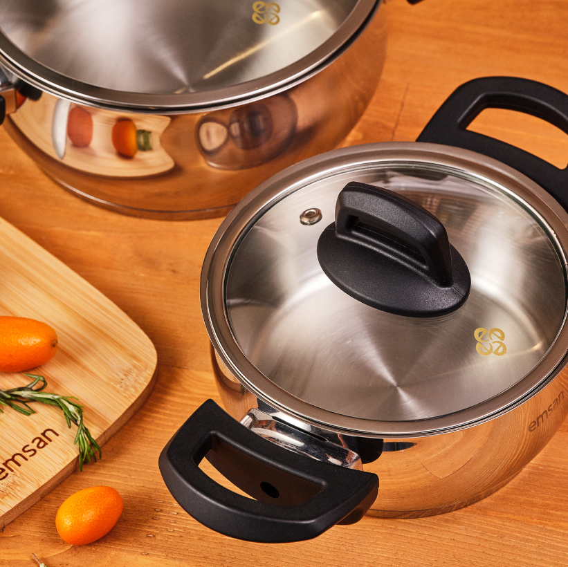 Emsan Aren 8 Parça Tencere Seti Çelik