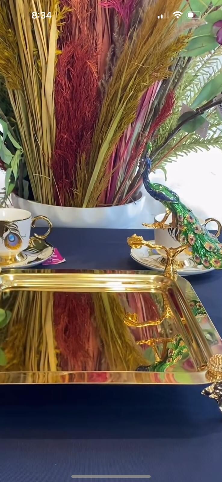 TAVUS KLUŞLU SUNUM TEPSİSİ