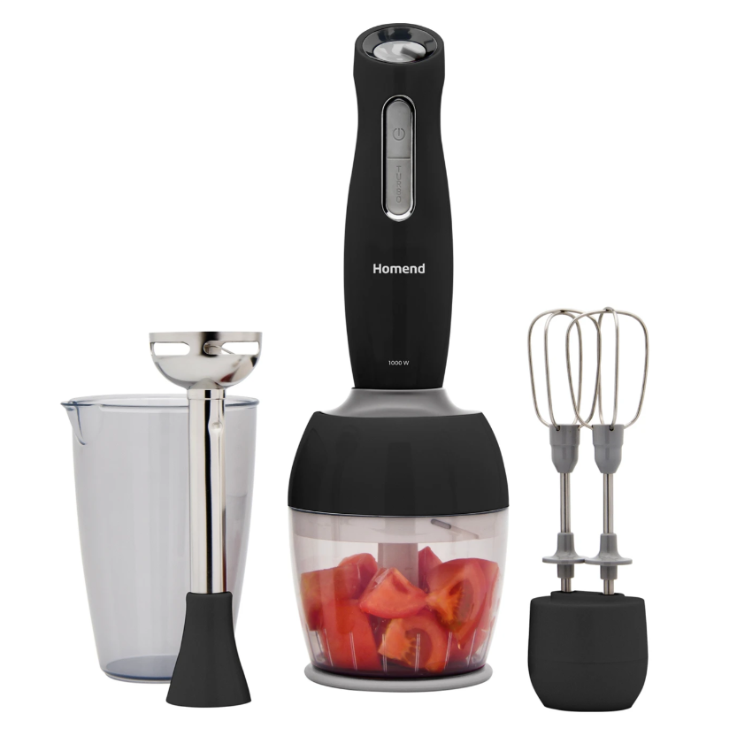 Homend Handmaid 1907H Blender Set Siyah Gri