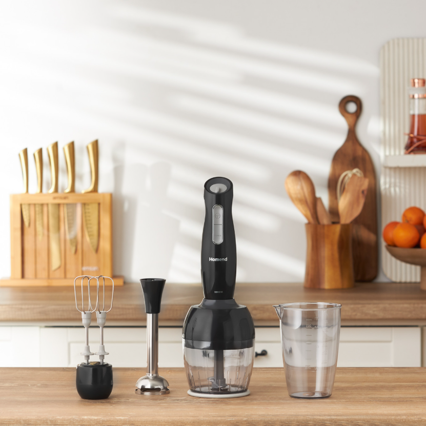 Homend Handmaid 1907H Blender Set Siyah Gri