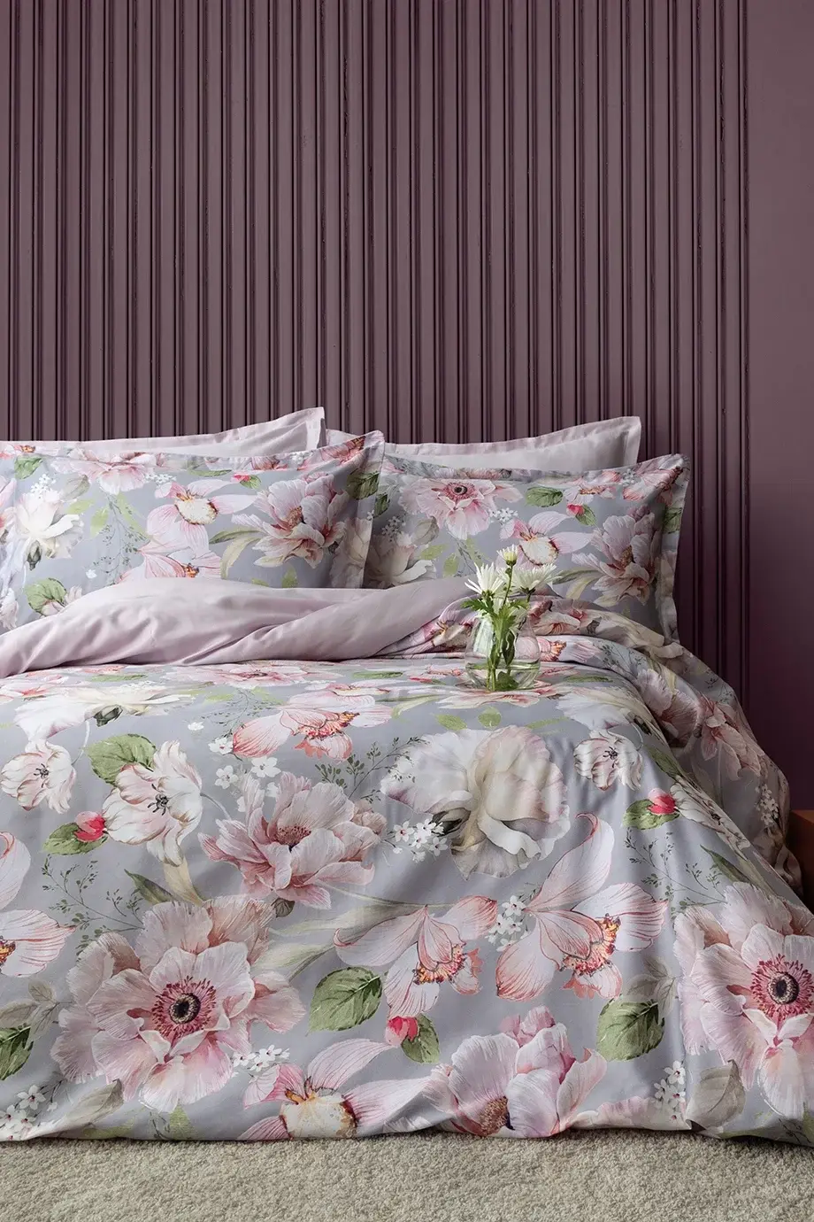 Vanie %60 TENCEL™ Lyocell %40 Pamuk Dijital Saten Çift Kişilik Nevresim Takımı