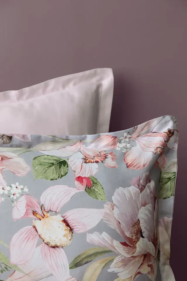 Vanie %60 TENCEL™ Lyocell %40 Pamuk Dijital Saten Çift Kişilik Nevresim Takımı