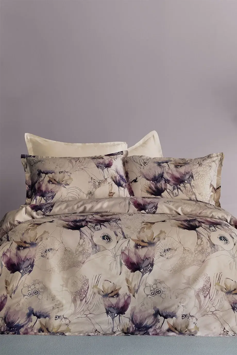 Viola 210 TC (83 Tel) Dijital Pamuk Saten Nevresim Takımı Çift Kişilik