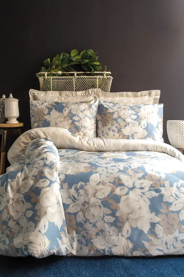 Deco Rose 210 TC (83 Tel) Pamuk Saten Çift Kişilik Nevresim Takımı