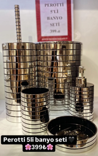 PEROTTİ LINEA SILVER 5Lİ BANYO SETİ