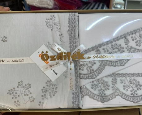 Özdilek ÖZDİLEK DİTSY GRİ YATAK ÖRTÜLÜ GELIN SETI