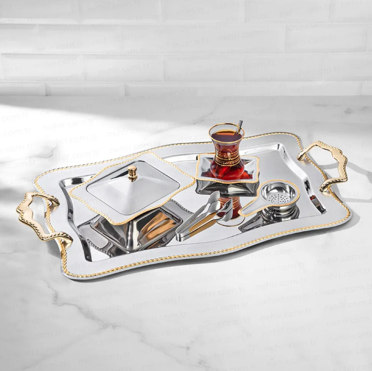NEHİR ZİNCİR ALTIN 40 PARÇA ÇAY SET