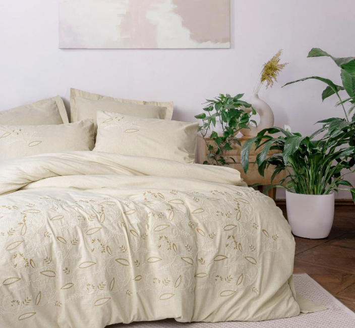 Cotton Keten Çift Kişilik Nevresim Takımı Lapelis