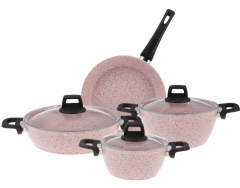 Emsan Oasis-s Lavander 7 Parça Granit Tencere Seti