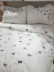 LAURA KREM ÇİFT KİŞİLİK NEVRESİM TAKIMI