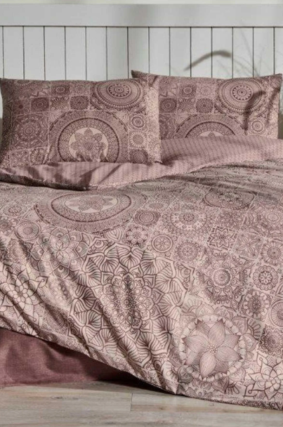 NEV BORDO MANDALA MISTICO ÇİFT KİŞİLİK NEVRESİM TAKIMI