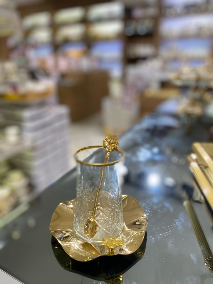 HİLAL 18 PARÇA GOLD ÇEY SETİ