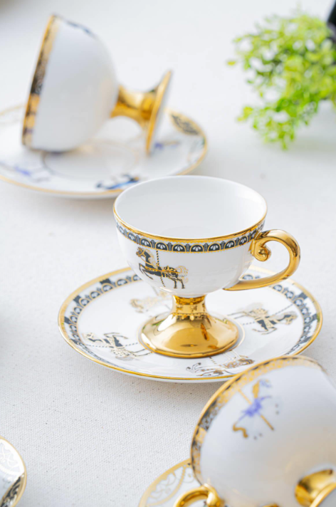 LORVIL PLORVIS PORSELEN 6'LI FİNCAN TAKIMI