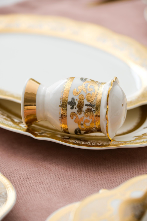BEATRIS 60 PARÇA BONE CHINA EMBOSS GOLD